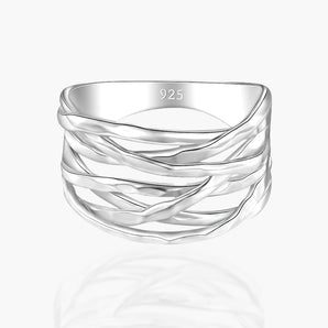 Overlapping Rings For Women - Silver Band