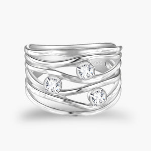 Overlapping Rings For Women - Handmade Designer Ring