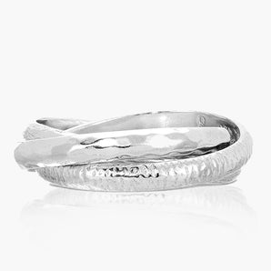 Crisscross Rings for Women - Interlocking Silver