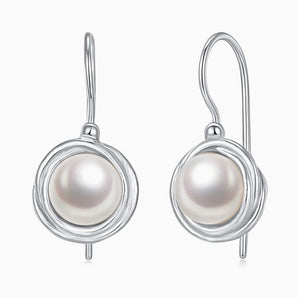 Dangle Drop Earrings with Fresh Water Pearl