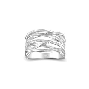 Overlapping Rings For Women - Silver Band